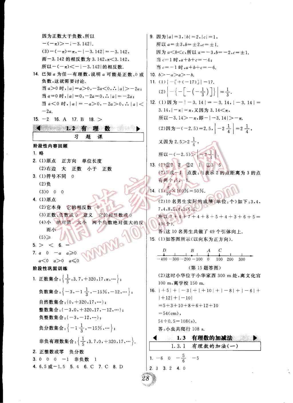 2014年北大绿卡七年级数学上册人教版 第4页