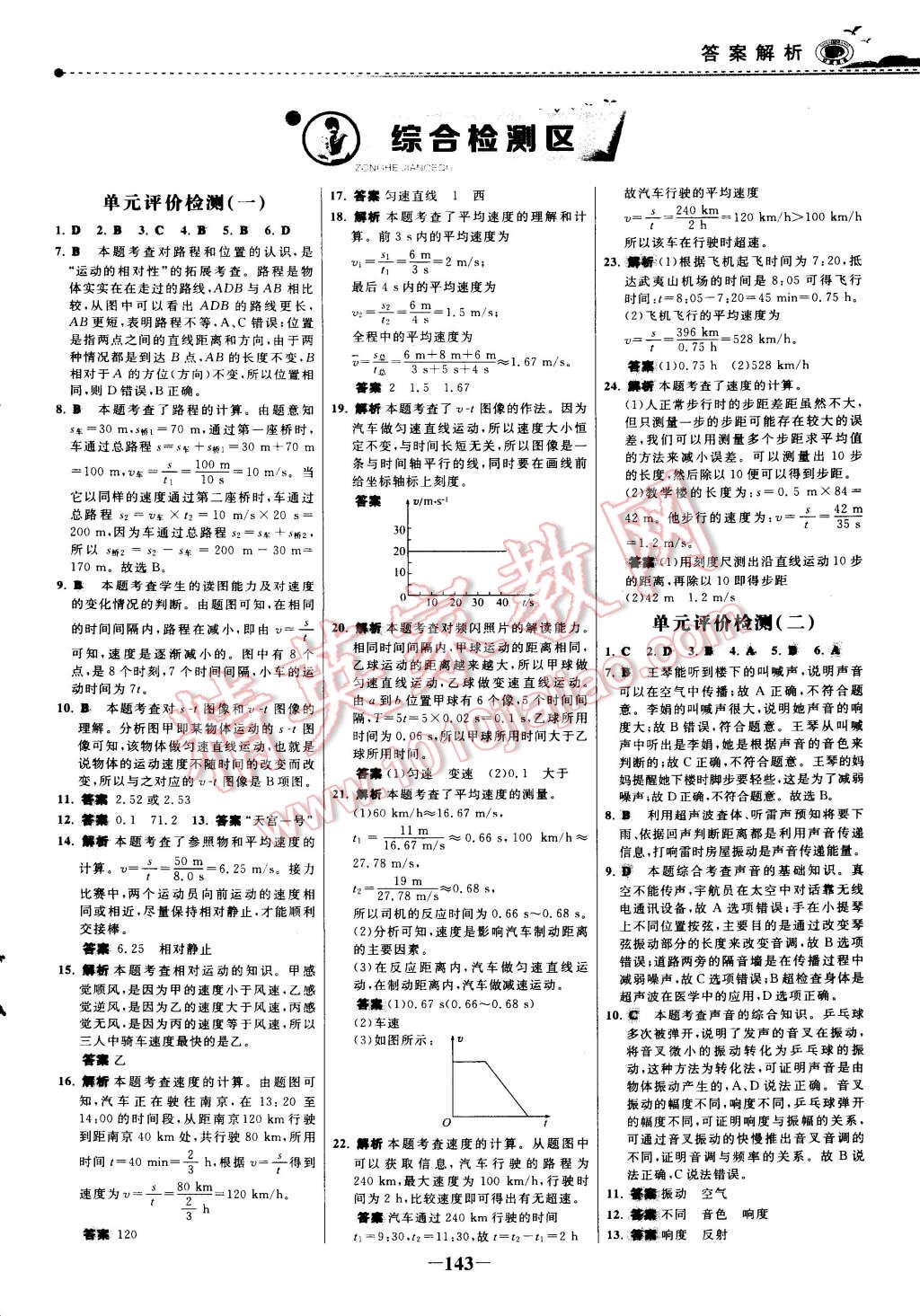 2014年世紀(jì)金榜百練百勝八年級物理上冊 第1頁