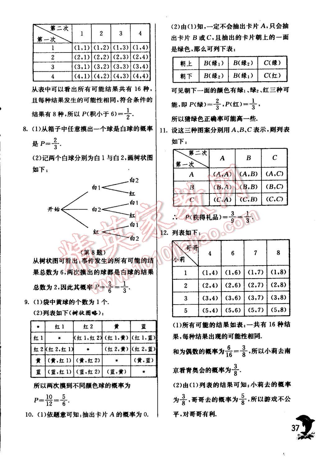 2014年實驗班提優(yōu)訓練九年級數(shù)學上冊蘇科版 第37頁