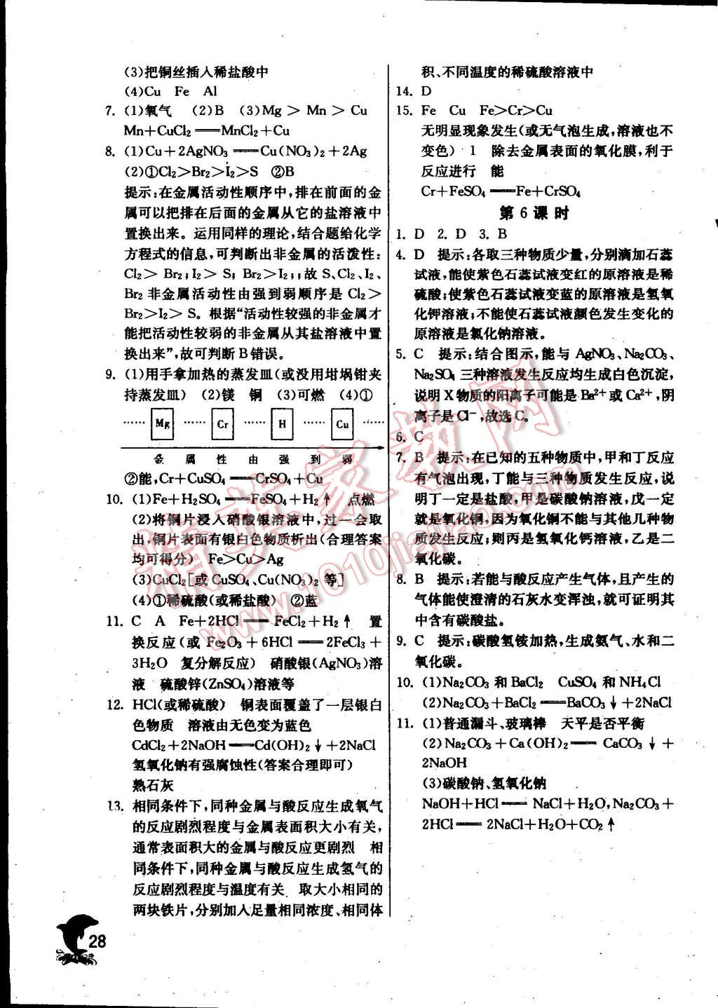 2015年實驗班提優(yōu)訓練九年級化學下冊滬教版 第28頁