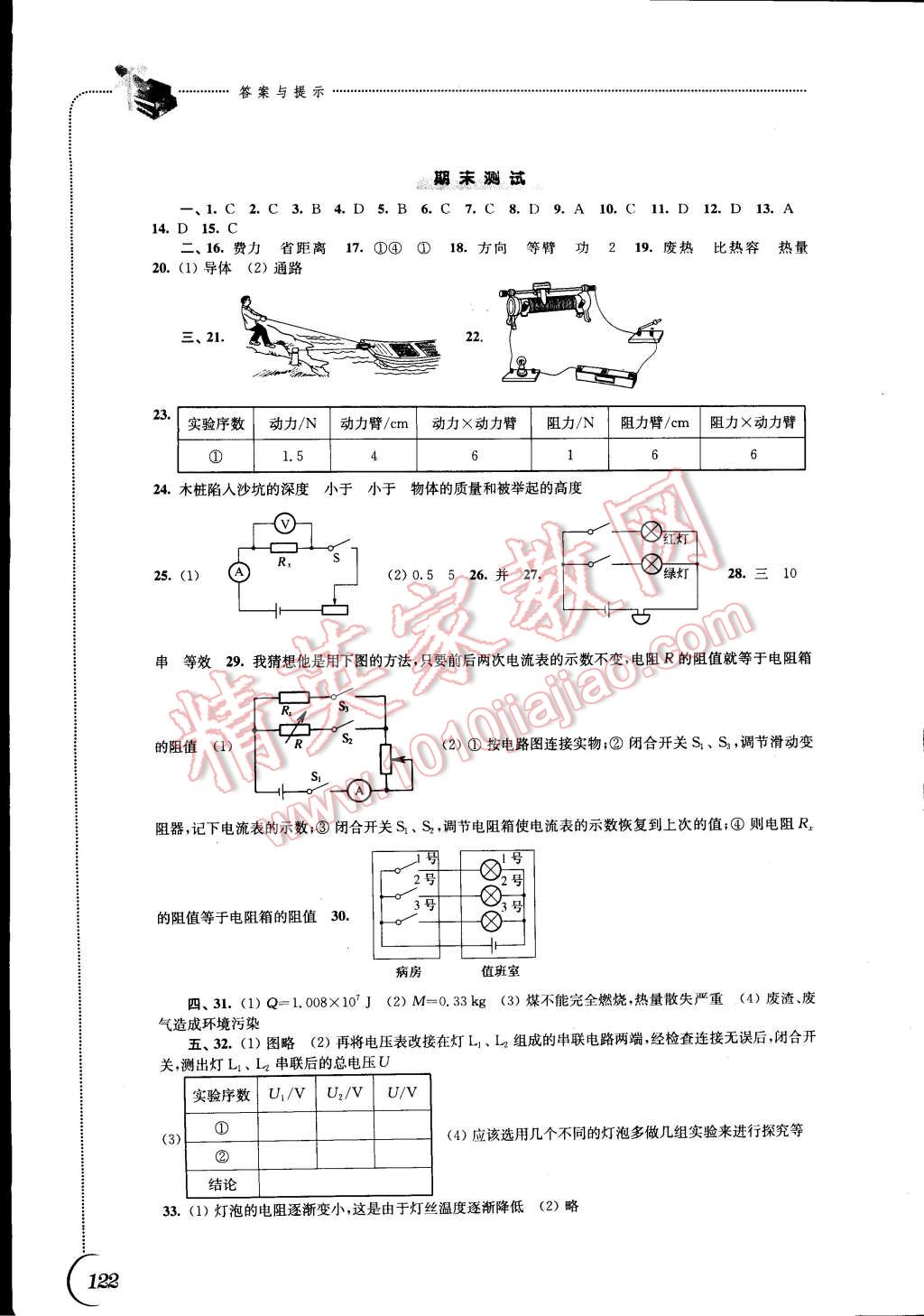 2014年同步練習(xí)九年級物理上冊蘇科版 第8頁