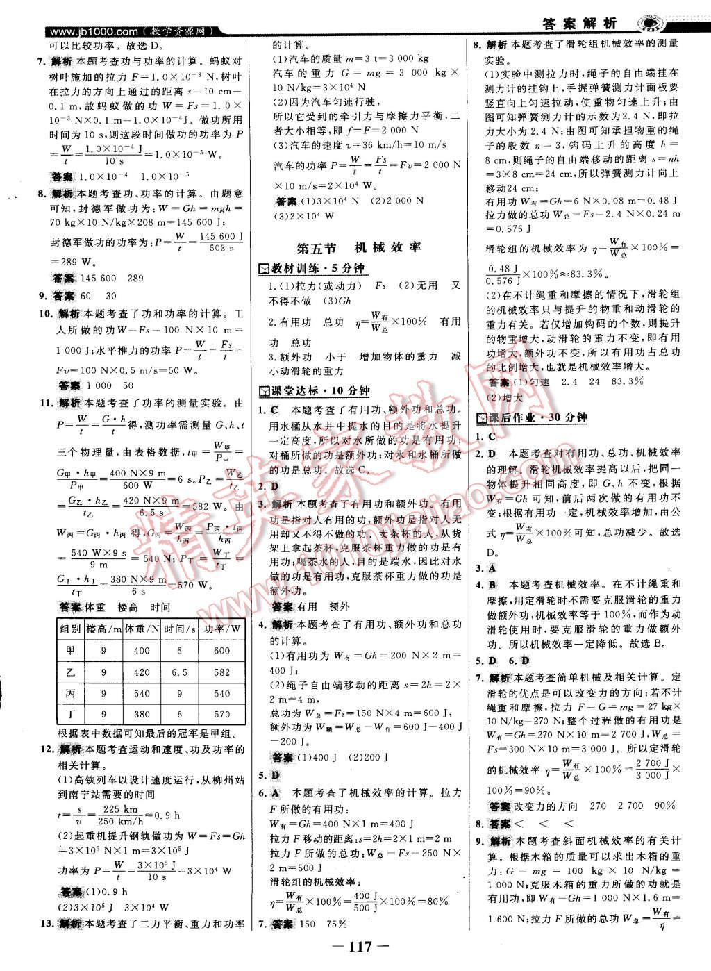 2015年世紀金榜百練百勝八年級物理下冊滬科版 第26頁