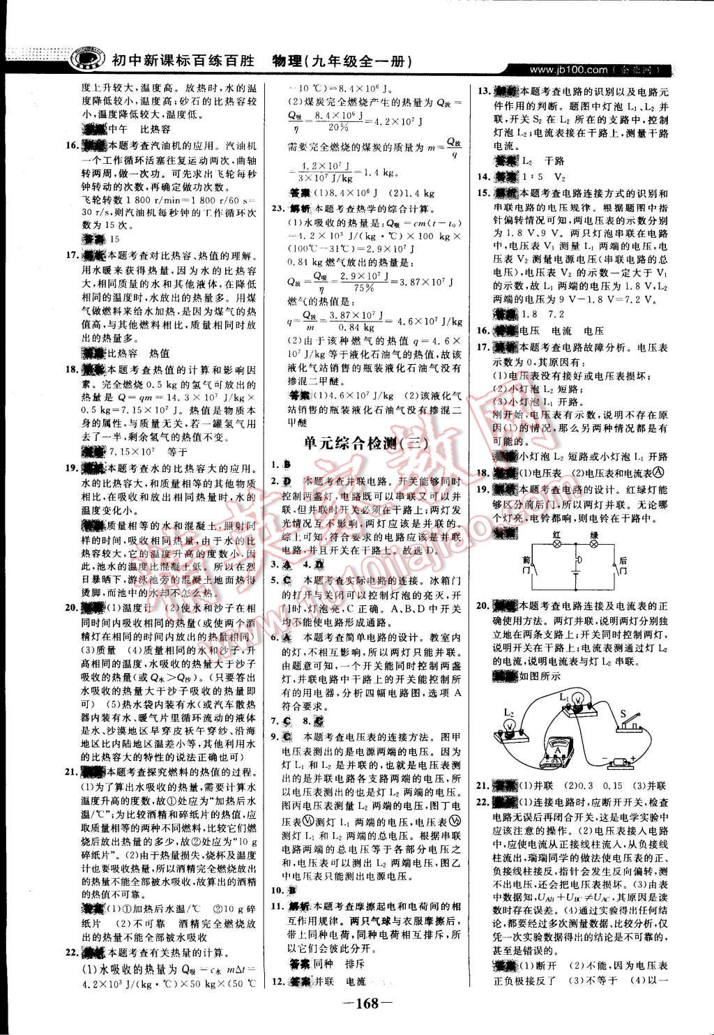 2014年世紀(jì)金榜百練百勝九年級(jí)物理全一冊(cè)滬科版 第19頁