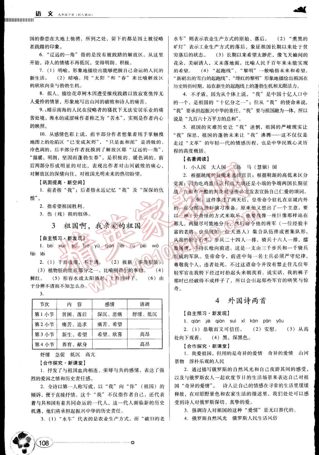 2015年南方新课堂金牌学案九年级语文下册人教版 第2页