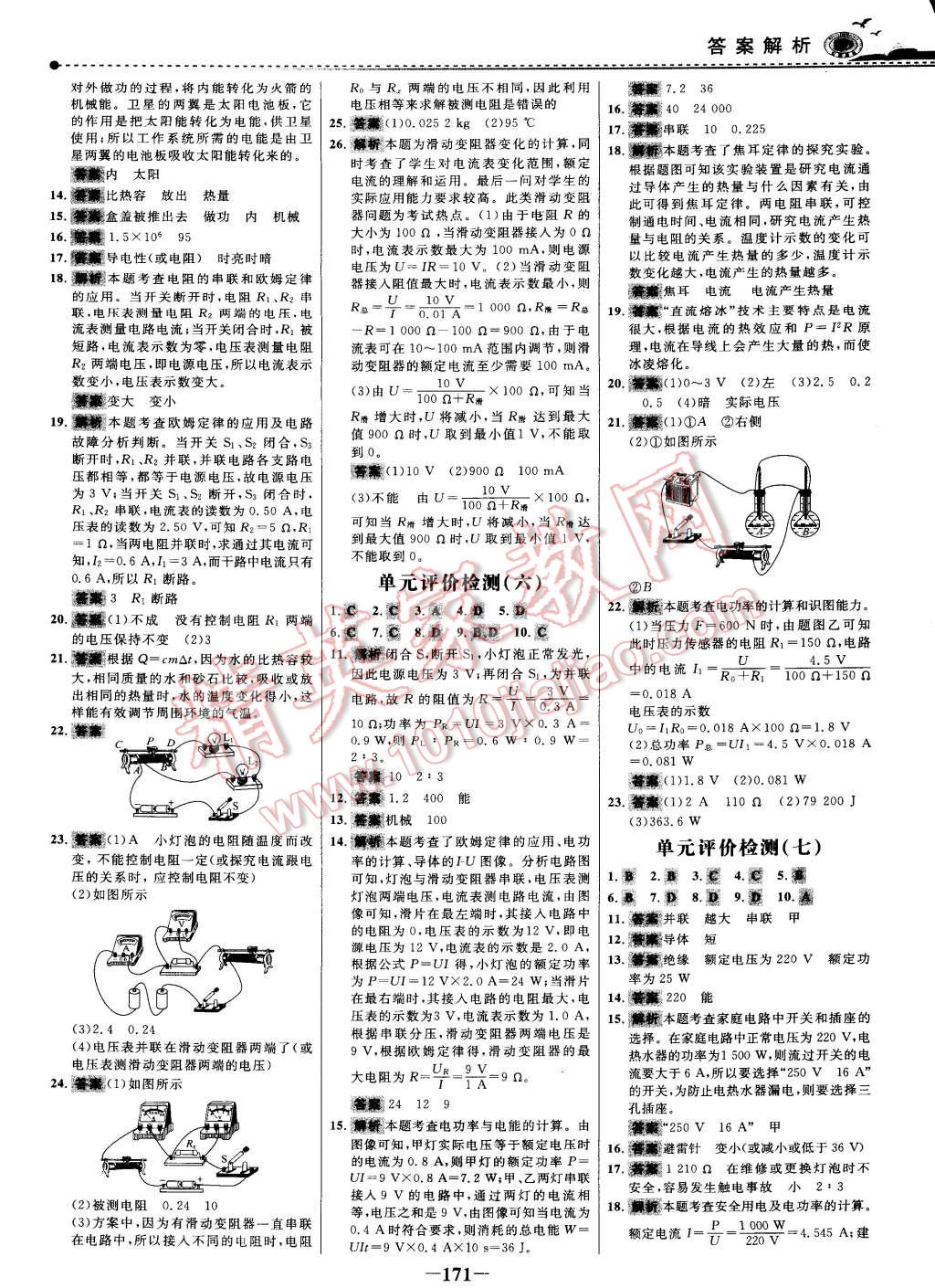 2014年世紀(jì)金榜百練百勝九年級(jí)物理全一冊(cè) 第22頁(yè)