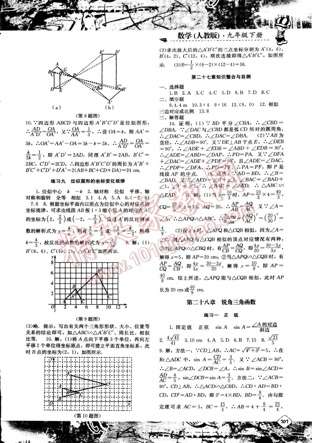 2015年课程基础训练九年级数学下册 第7页