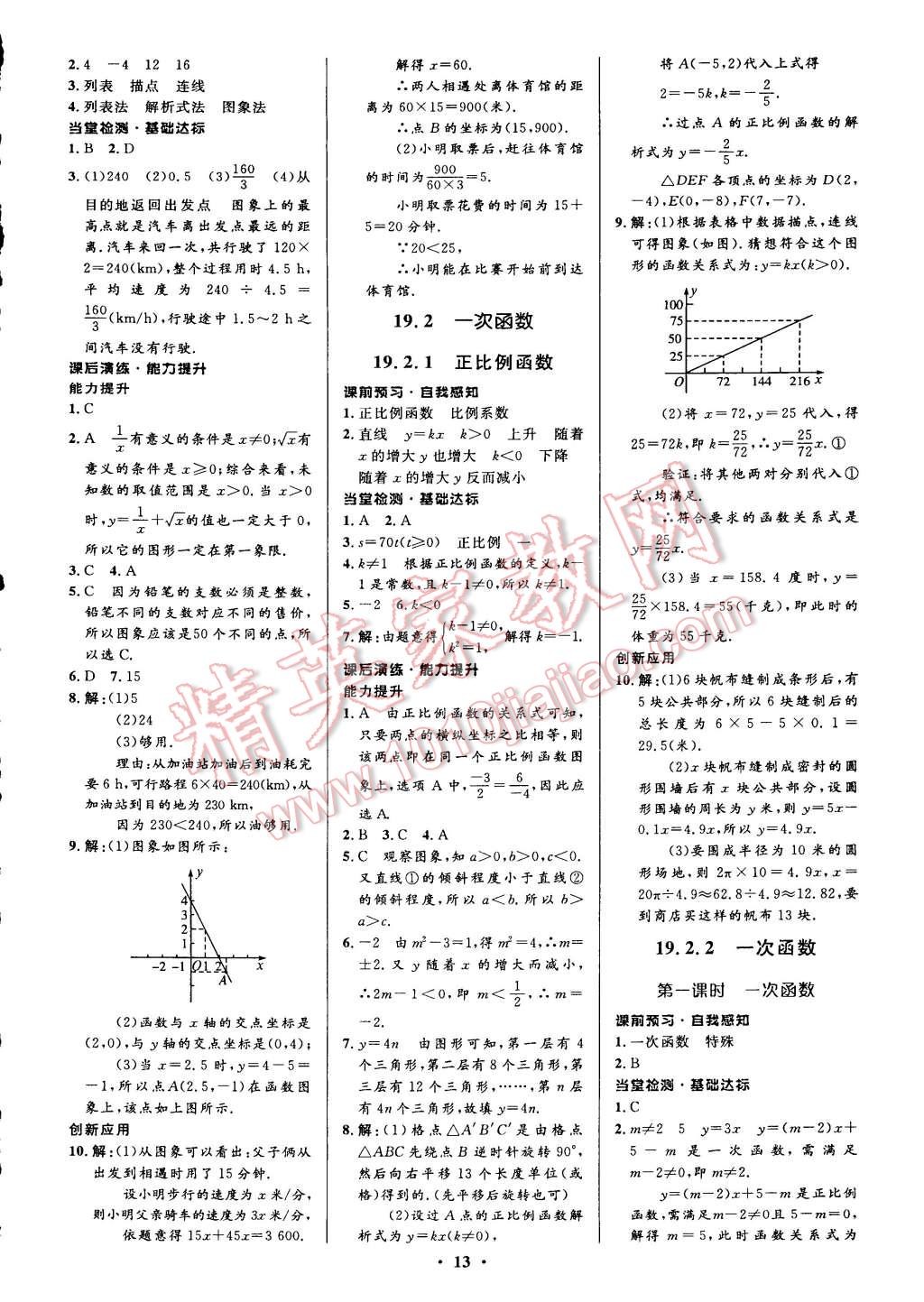 2015年初中同步測(cè)控全優(yōu)設(shè)計(jì)八年級(jí)數(shù)學(xué)下冊(cè)人教版 第19頁(yè)