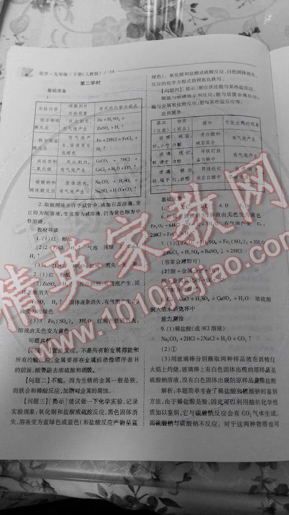 2015年新課程問題解決導(dǎo)學(xué)方案九年級(jí)化學(xué)下冊人教版 第14頁