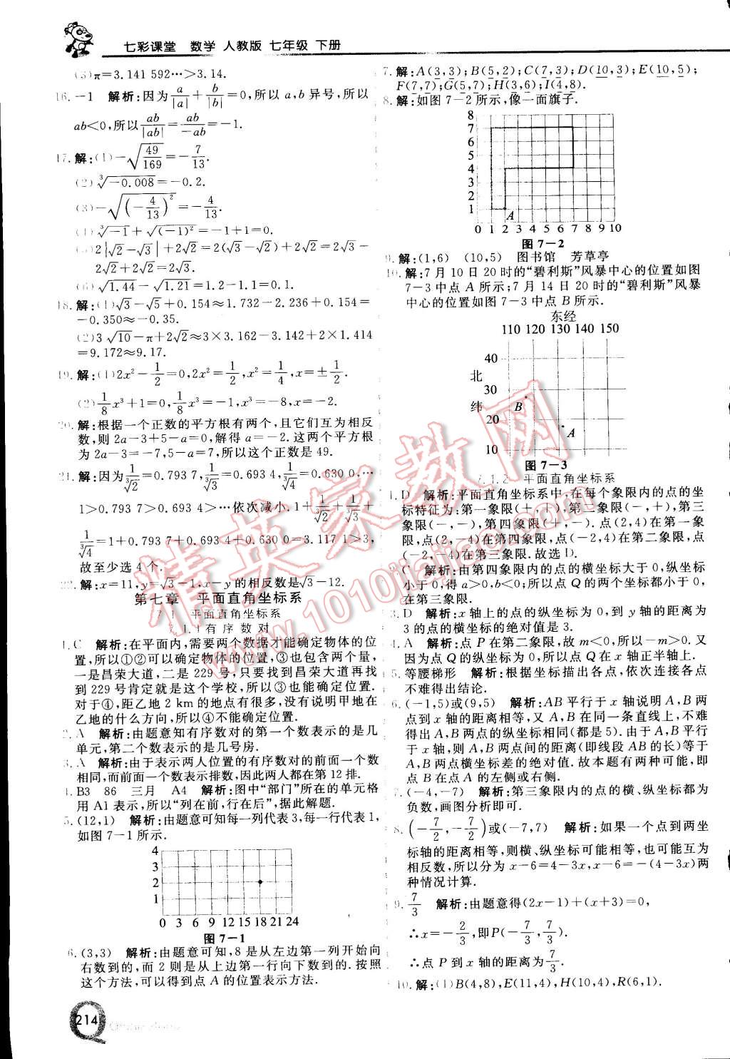 2015年初中一点通七彩课堂七年级数学下册人教版 第6页