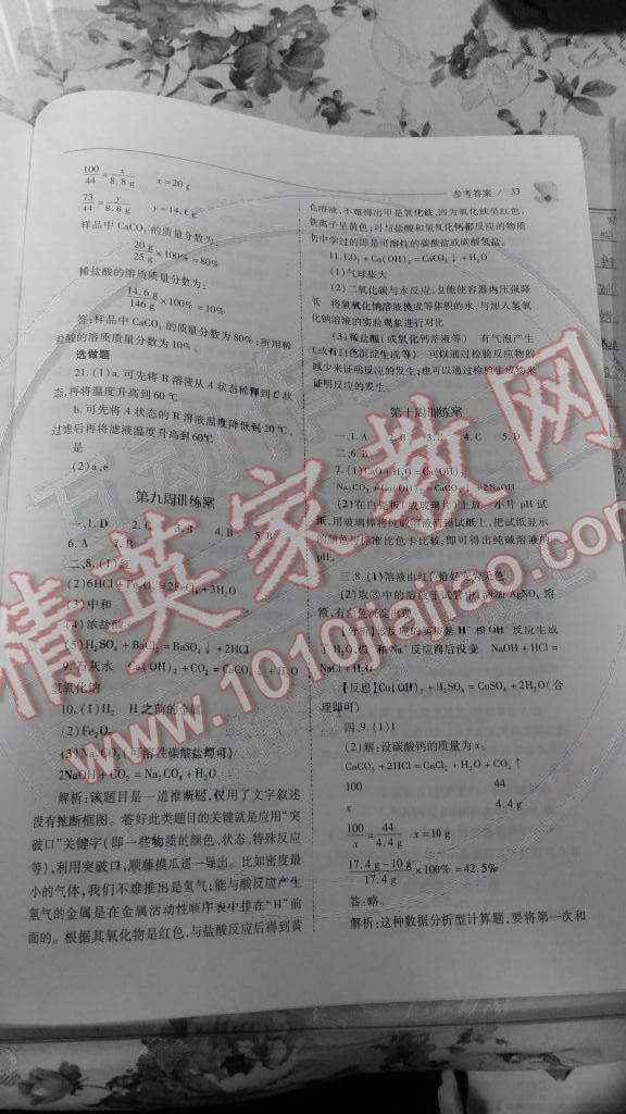 2015年新課程問(wèn)題解決導(dǎo)學(xué)方案九年級(jí)化學(xué)下冊(cè)人教版 第33頁(yè)