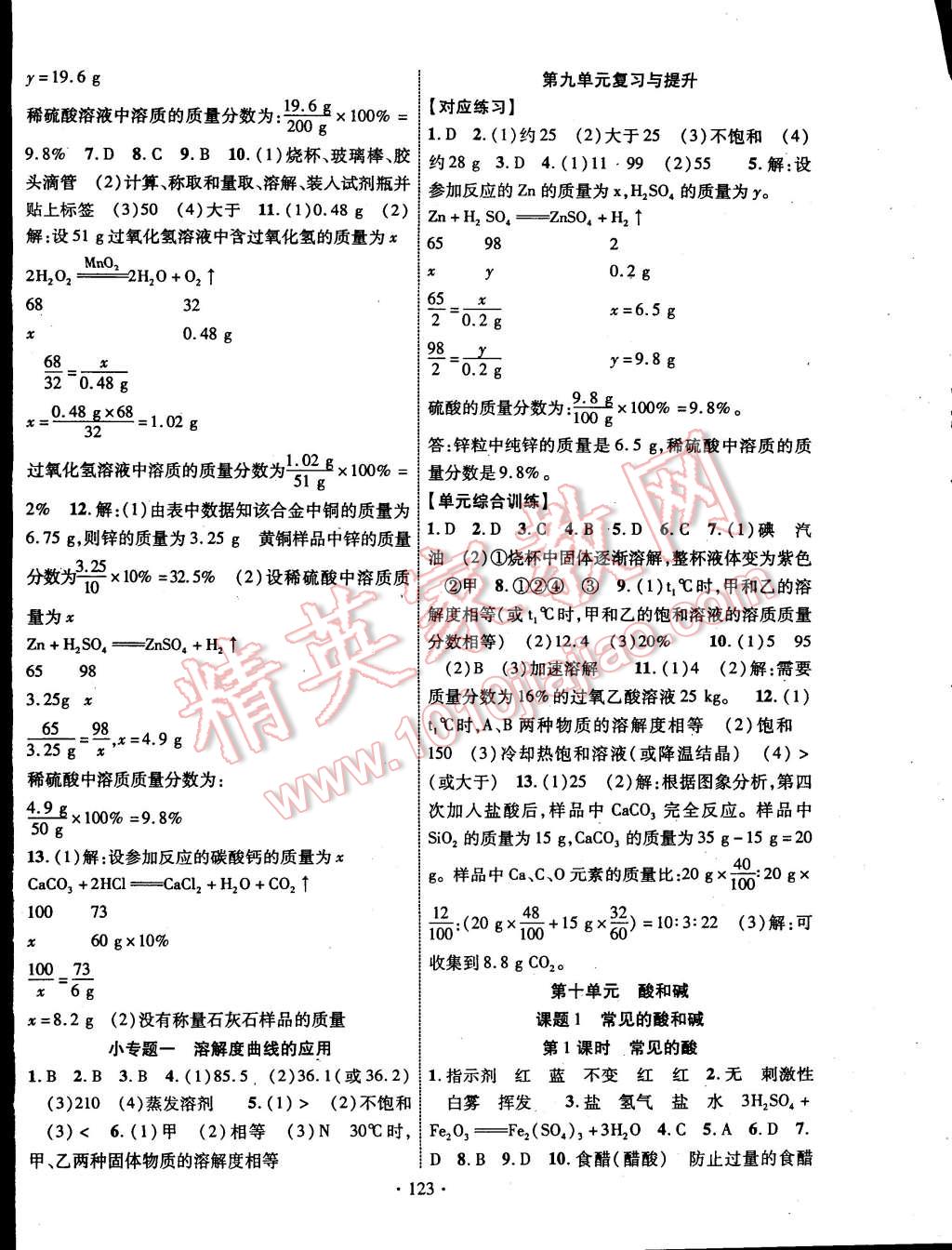 2015年暢優(yōu)新課堂九年級化學(xué)下冊人教版 第4頁