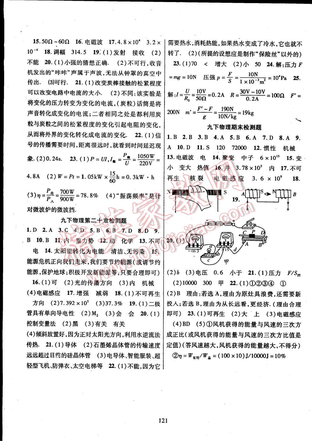 2015年暢優(yōu)新課堂九年級(jí)物理下冊(cè)滬科版 第11頁