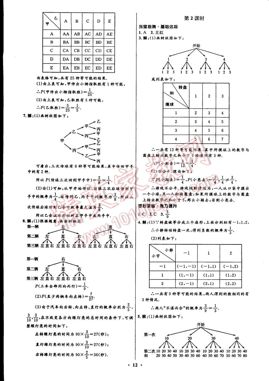 2014年初中同步測控全優(yōu)設(shè)計九年級數(shù)學(xué)上冊北師大版 第24頁