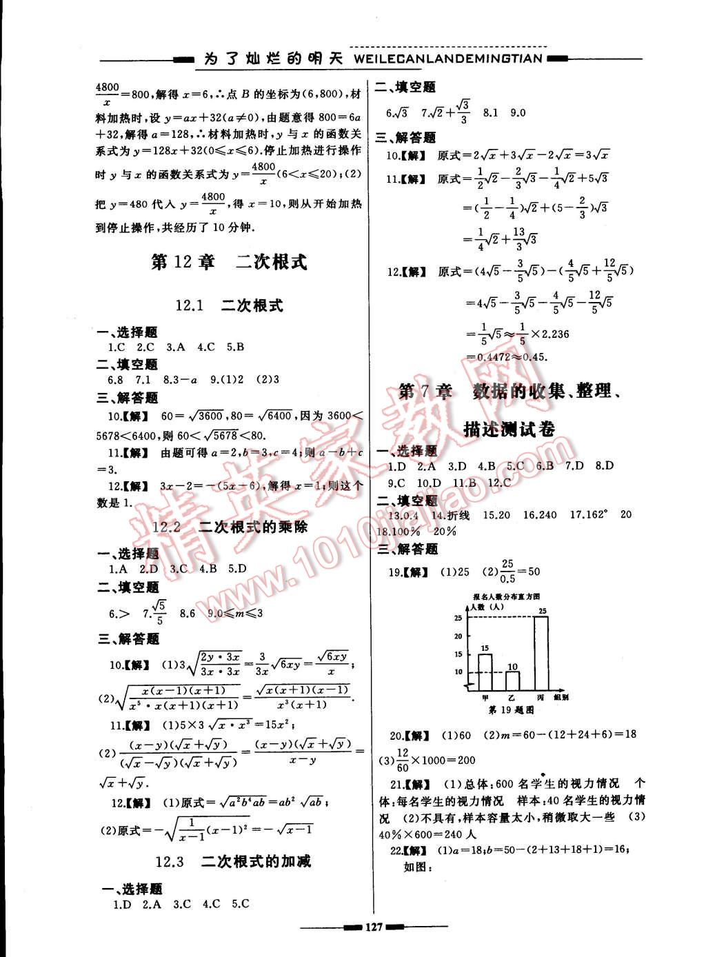 2015年同步輔導與能力訓練階段綜合測試卷集八年級數(shù)學下冊蘇科版 第7頁