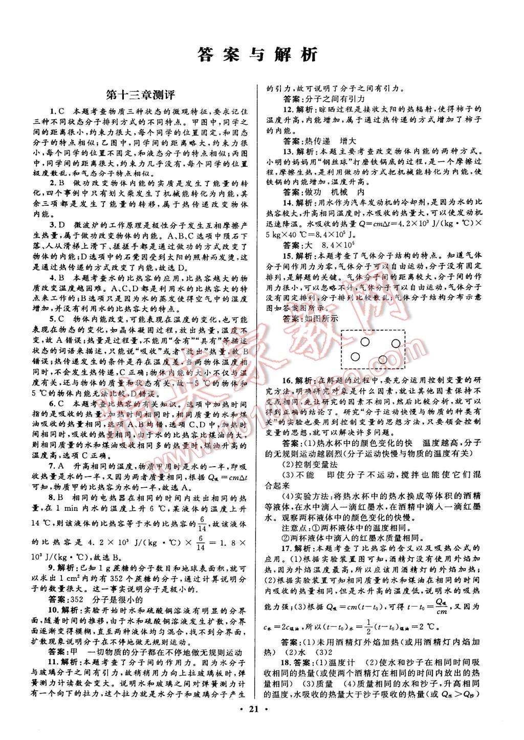 2014年初中同步測(cè)控全優(yōu)設(shè)計(jì)九年級(jí)物理全一冊(cè)人教版 第1頁