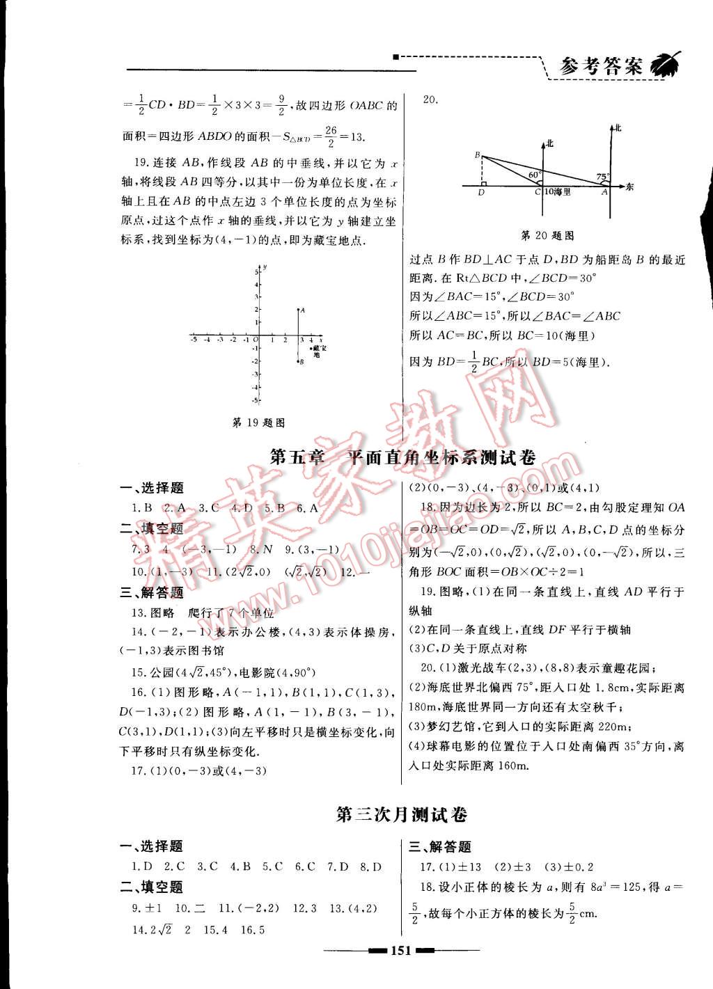 2014年同步輔導(dǎo)與能力訓(xùn)練階段綜合測試卷集八年級數(shù)學(xué)上冊蘇科版 第11頁