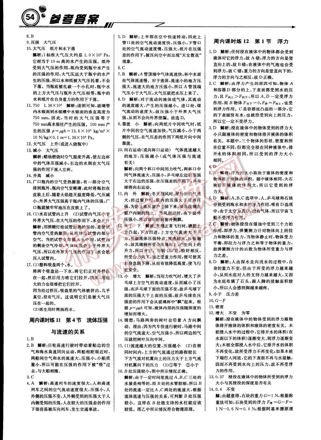 2015年輕巧奪冠周測(cè)月考直通中考八年級(jí)物理下冊(cè)人教版 第6頁(yè)