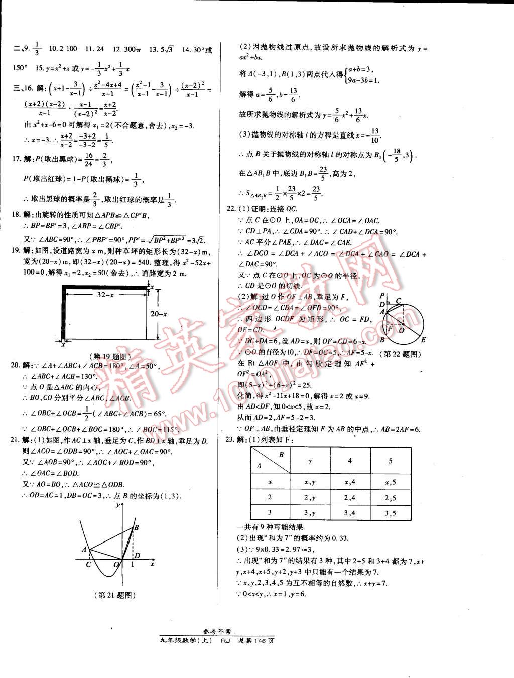 2014年高效課時(shí)通10分鐘掌控課堂九年級(jí)數(shù)學(xué)上冊(cè)人教版 第28頁