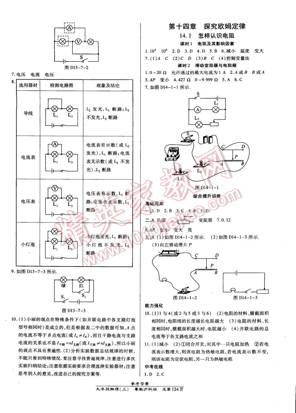 2014年高效課時通10分鐘掌控課堂九年級物理上冊滬粵版 第6頁