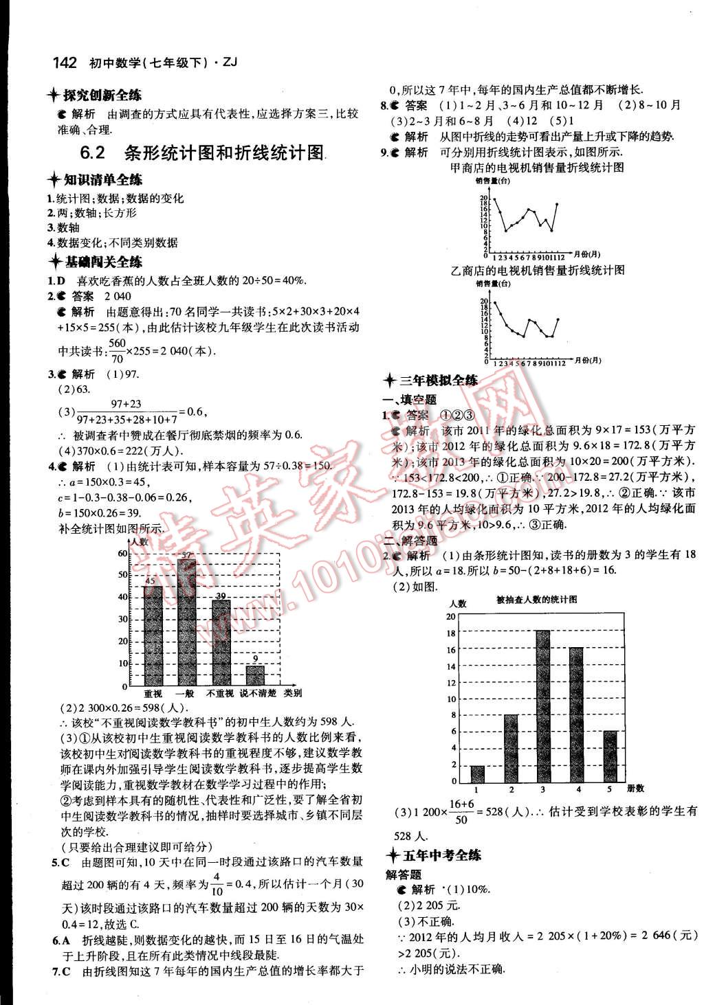 2015年5年中考3年模擬初中數(shù)學(xué)七年級(jí)下冊(cè)浙教版 第35頁(yè)