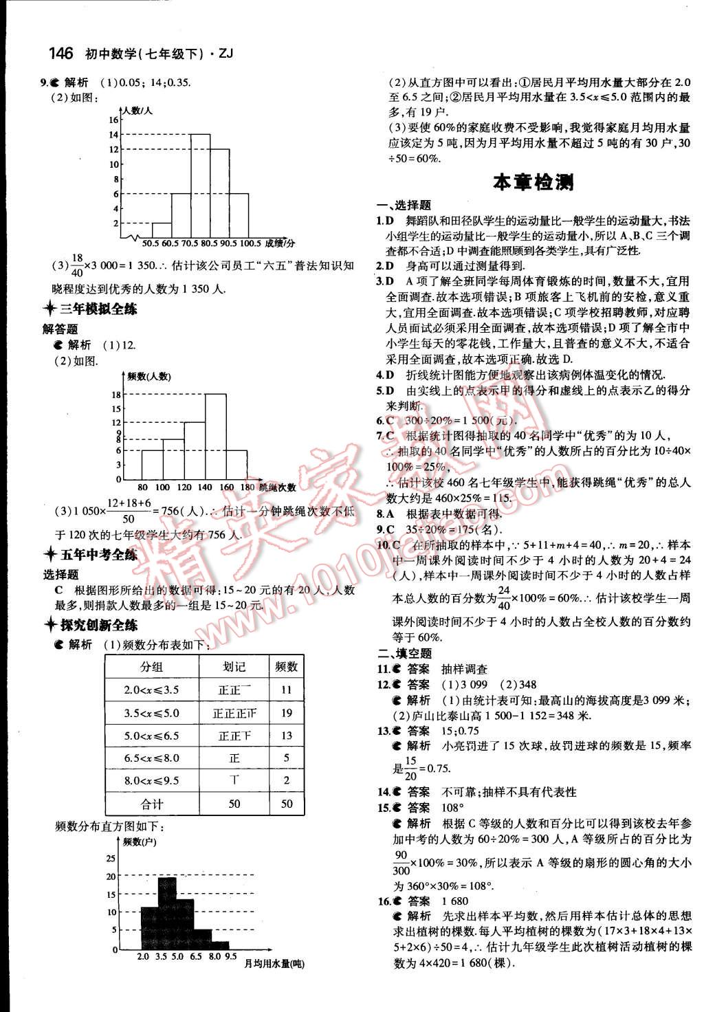 2015年5年中考3年模擬初中數(shù)學(xué)七年級(jí)下冊(cè)浙教版 第39頁(yè)