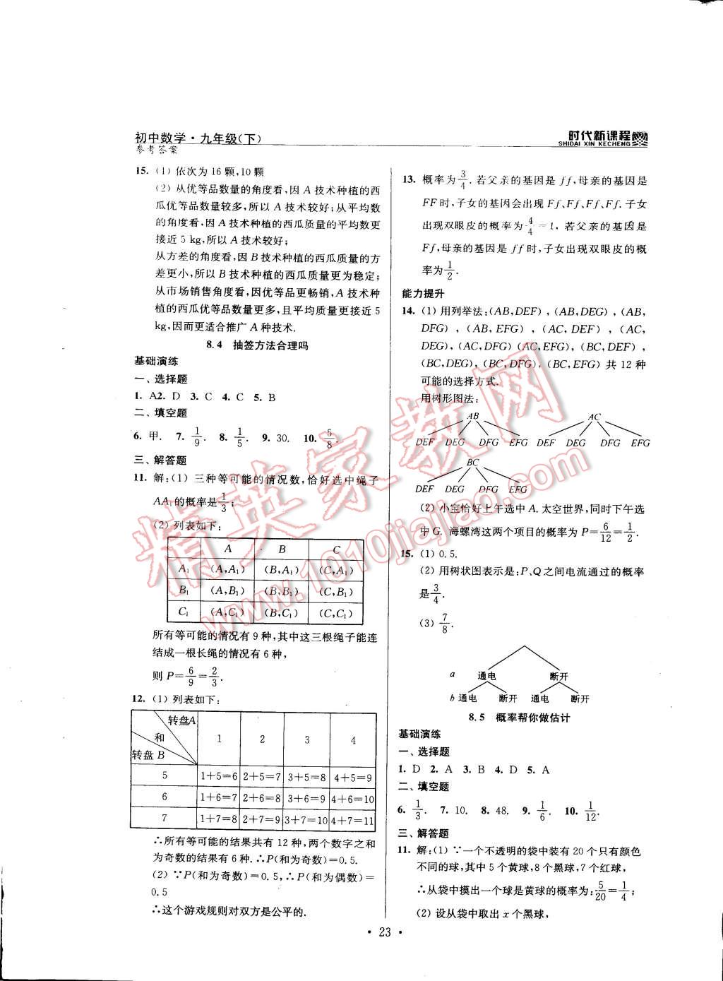 2015年時代新課程初中數(shù)學(xué)九年級下冊蘇科版 第23頁