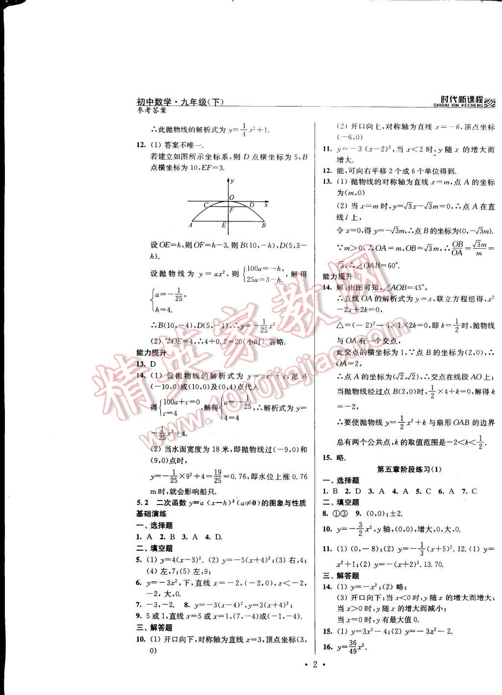 2015年時(shí)代新課程初中數(shù)學(xué)九年級(jí)下冊(cè)蘇科版 第2頁(yè)