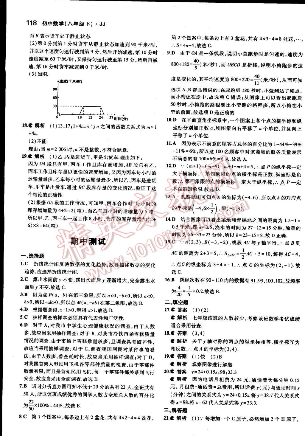 2015年5年中考3年模拟初中数学八年级下册冀教版 第16页