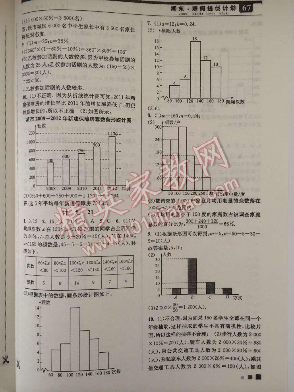 2015年期末寒假提優(yōu)計(jì)劃八年級(jí)數(shù)學(xué)國標(biāo)蘇科版 第9頁