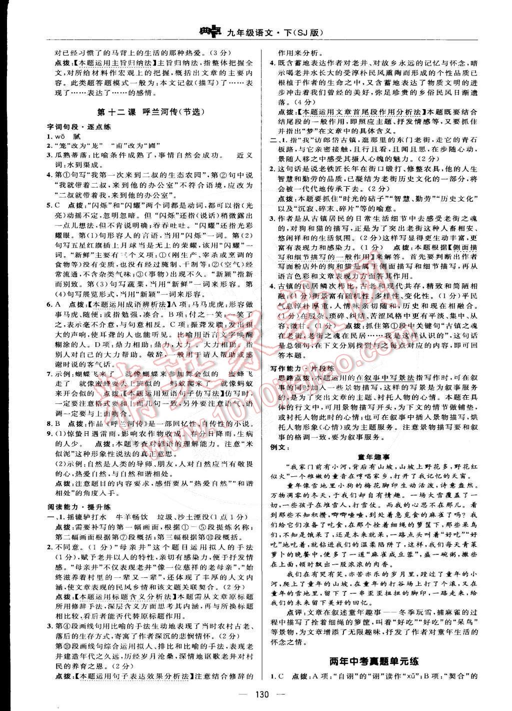 2015年綜合應用創(chuàng)新題典中點九年級語文下冊蘇教版 第20頁