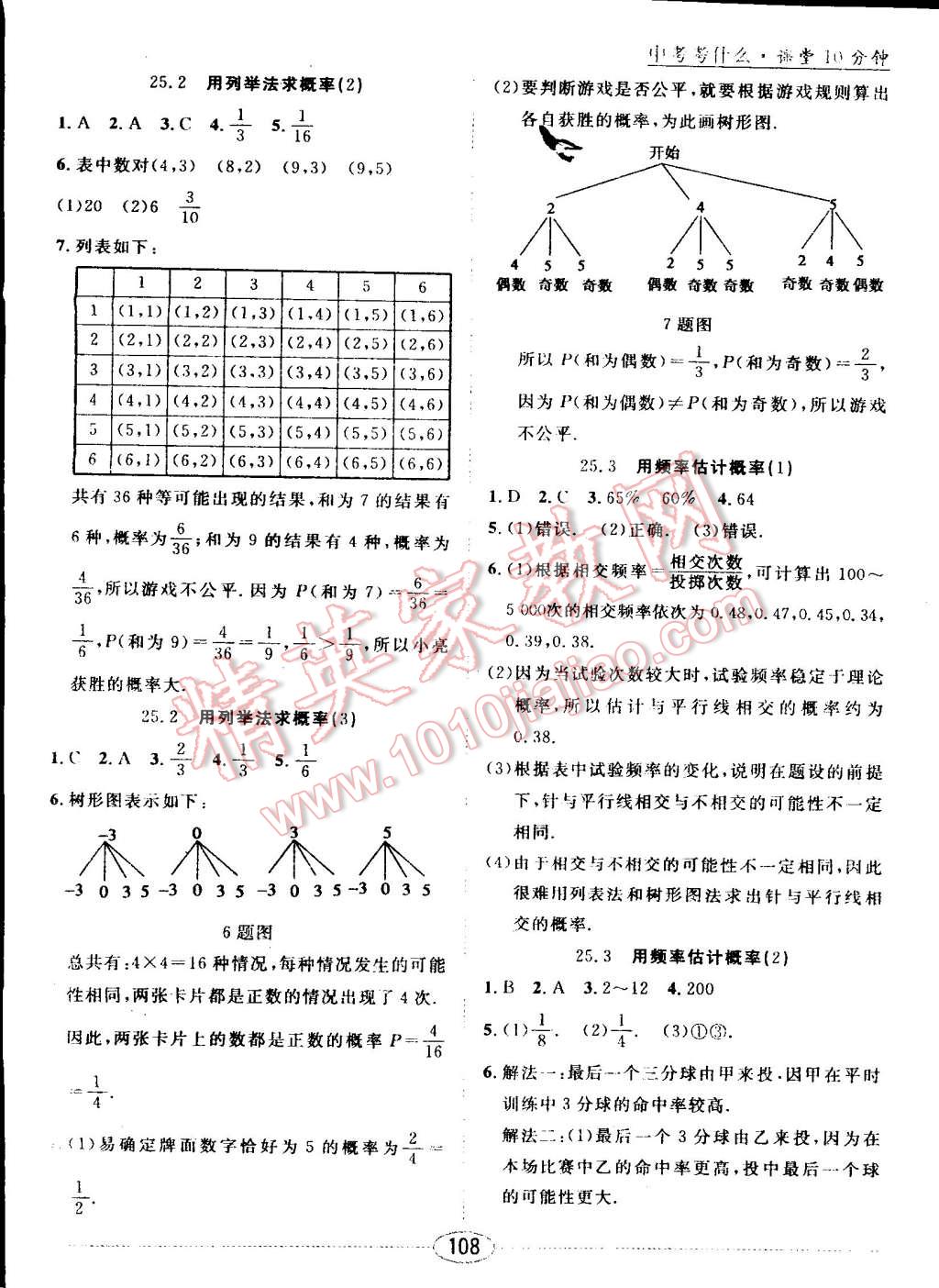 2014年中考考什么高效課堂導(dǎo)學(xué)案九年級數(shù)學(xué)上冊 第31頁