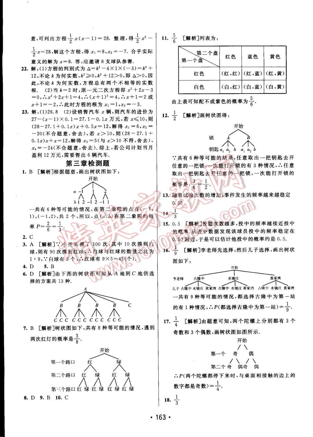 2014年同行学案课堂达标九年级数学上册北师大版 第31页