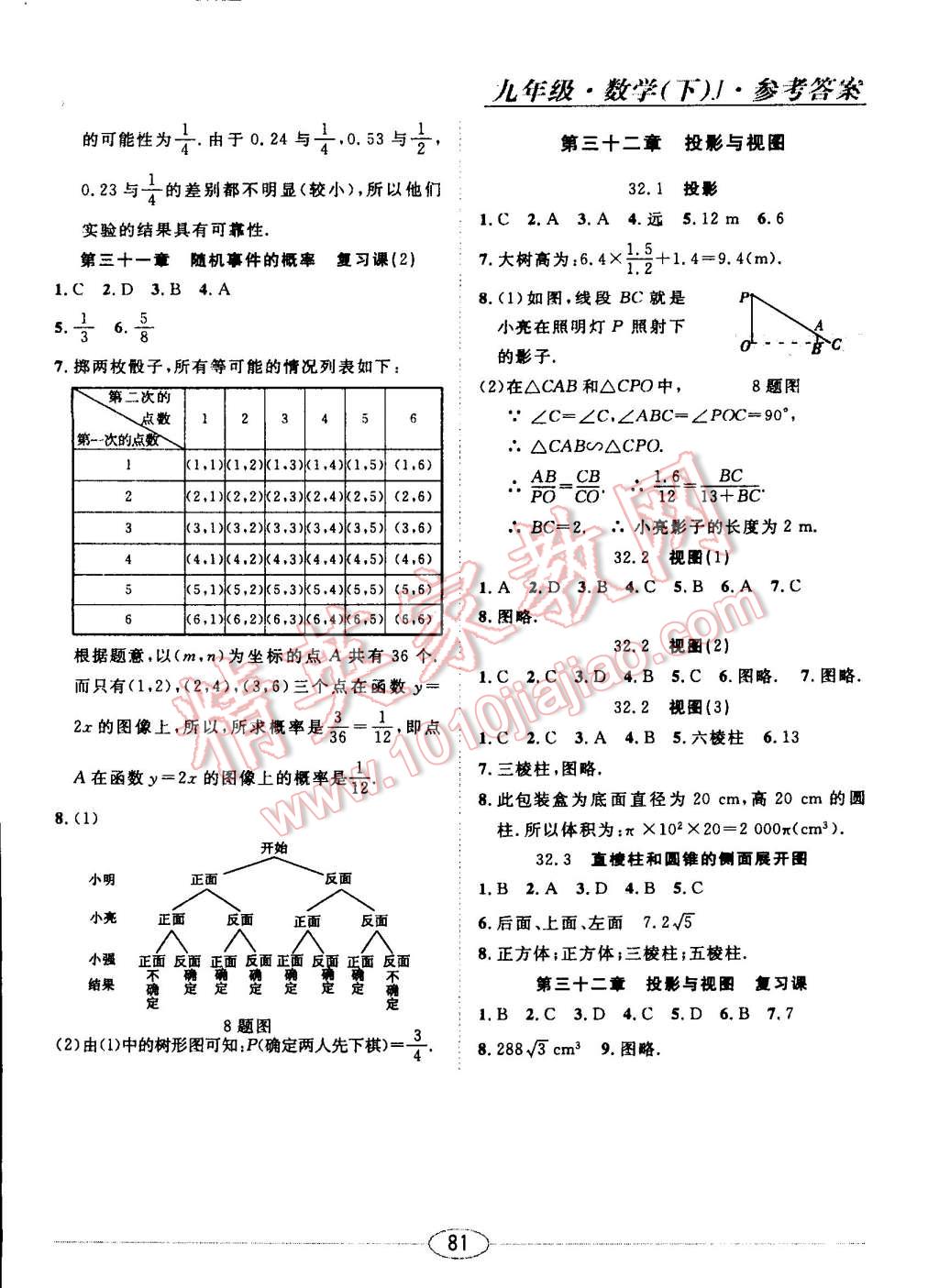 2015年中考考什么高效課堂導(dǎo)學(xué)案九年級(jí)數(shù)學(xué)下冊(cè)冀教版 第13頁(yè)