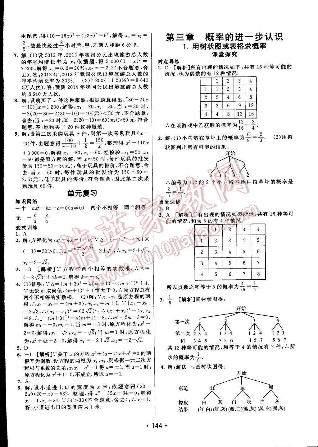 2014年同行學(xué)案課堂達(dá)標(biāo)九年級(jí)數(shù)學(xué)上冊(cè)北師大版 第12頁(yè)