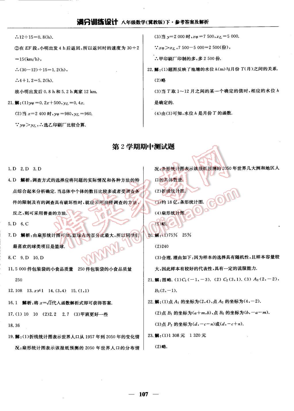 2015年滿分訓(xùn)練設(shè)計(jì)八年級(jí)數(shù)學(xué)下冊(cè)冀教版 第14頁(yè)