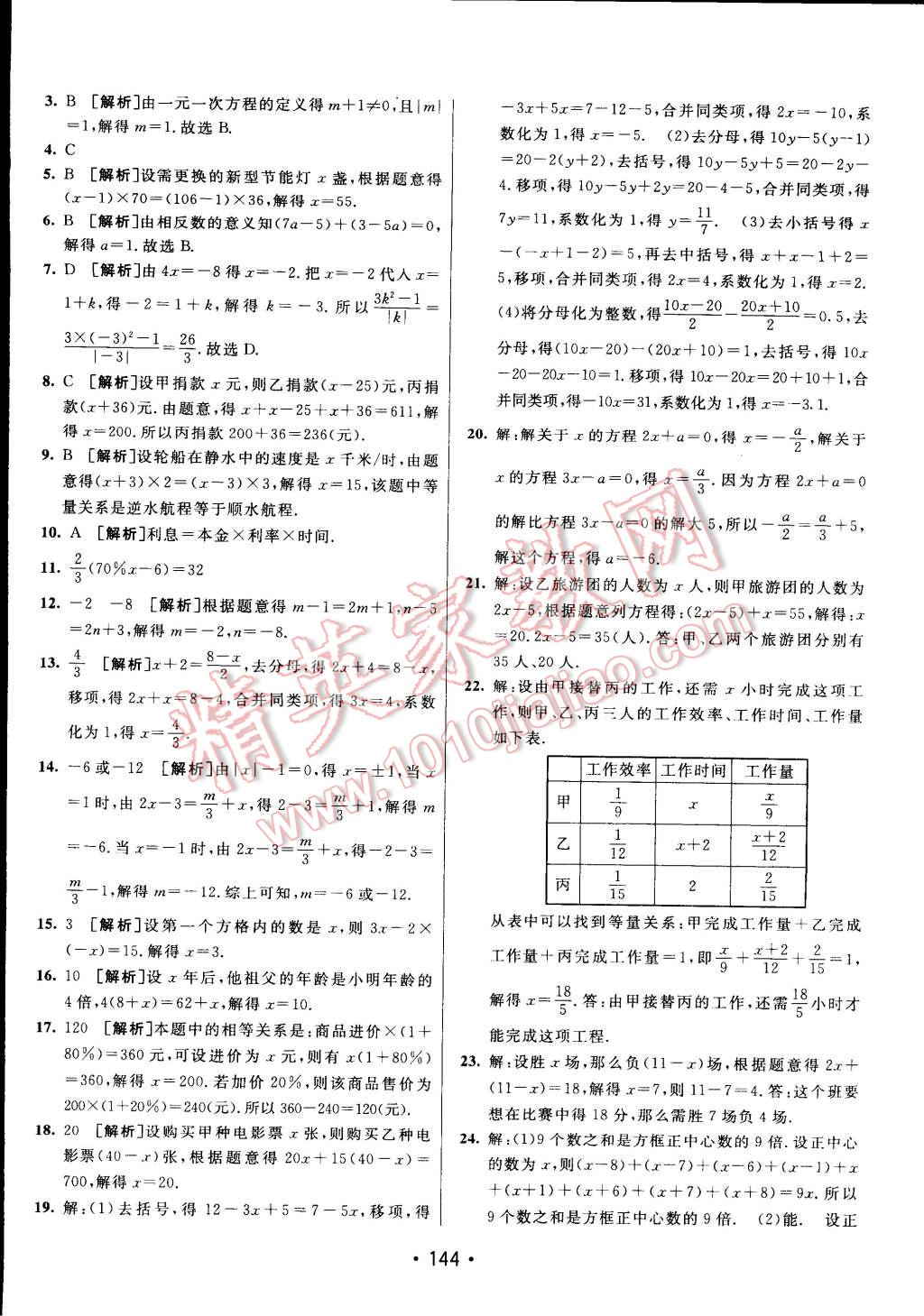 2014年同行學(xué)案課堂達(dá)標(biāo)七年級(jí)數(shù)學(xué)上冊(cè)人教版 第28頁(yè)