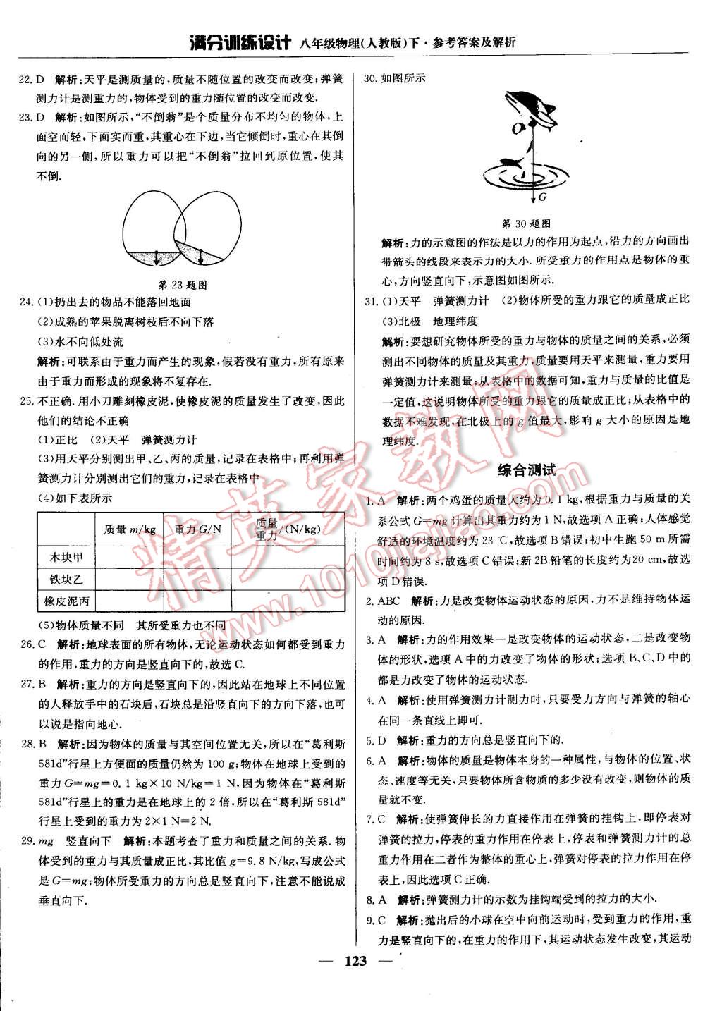 2015年滿分訓練設(shè)計八年級物理下冊人教版 第4頁