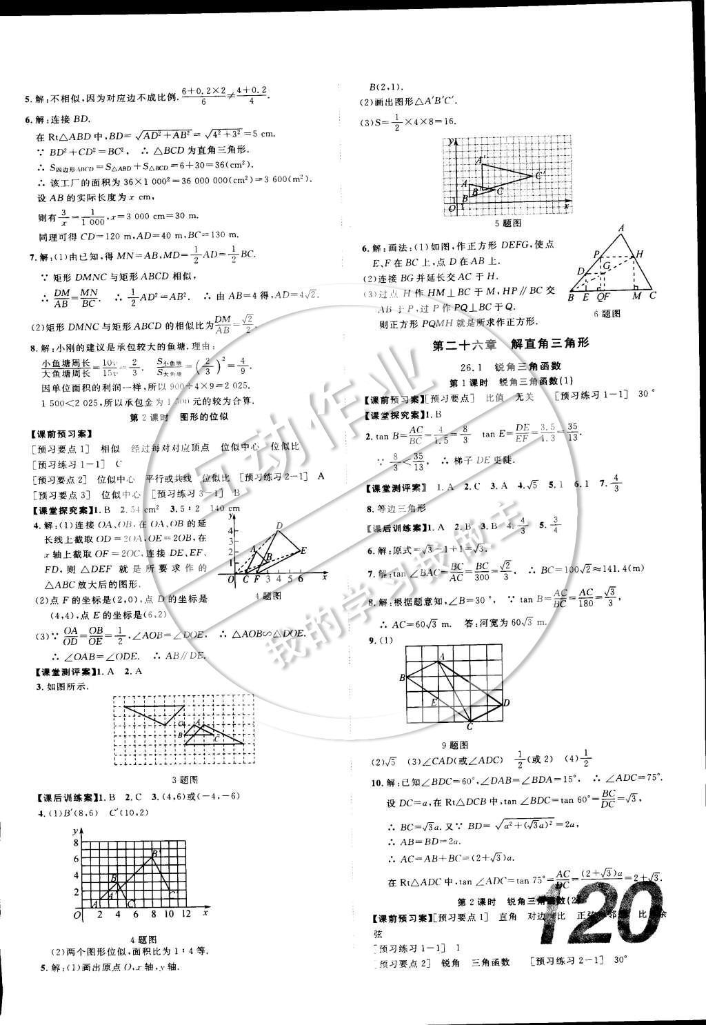 2014年中考考什么高效課堂導(dǎo)學(xué)案九年級數(shù)學(xué)上冊冀教版 參考答案第14頁