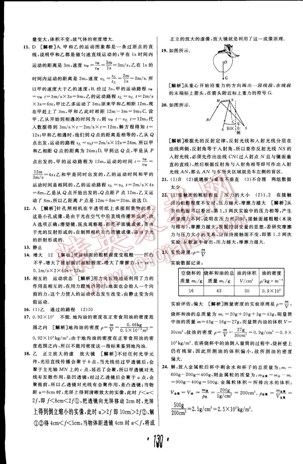 2014年同行学案课堂达标八年级物理上册沪科版 第26页