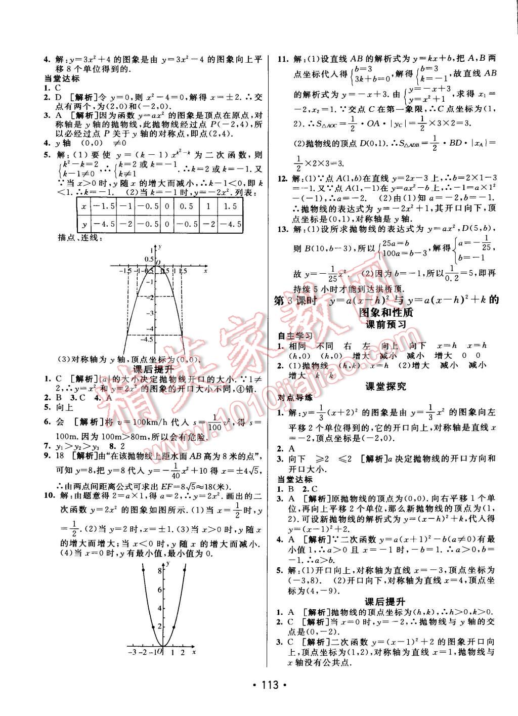 2015年同行學(xué)案課堂達(dá)標(biāo)九年級數(shù)學(xué)下冊北師大版 第9頁