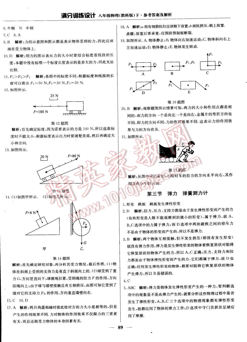 2015年满分训练设计八年级物理下册教科版 第2页