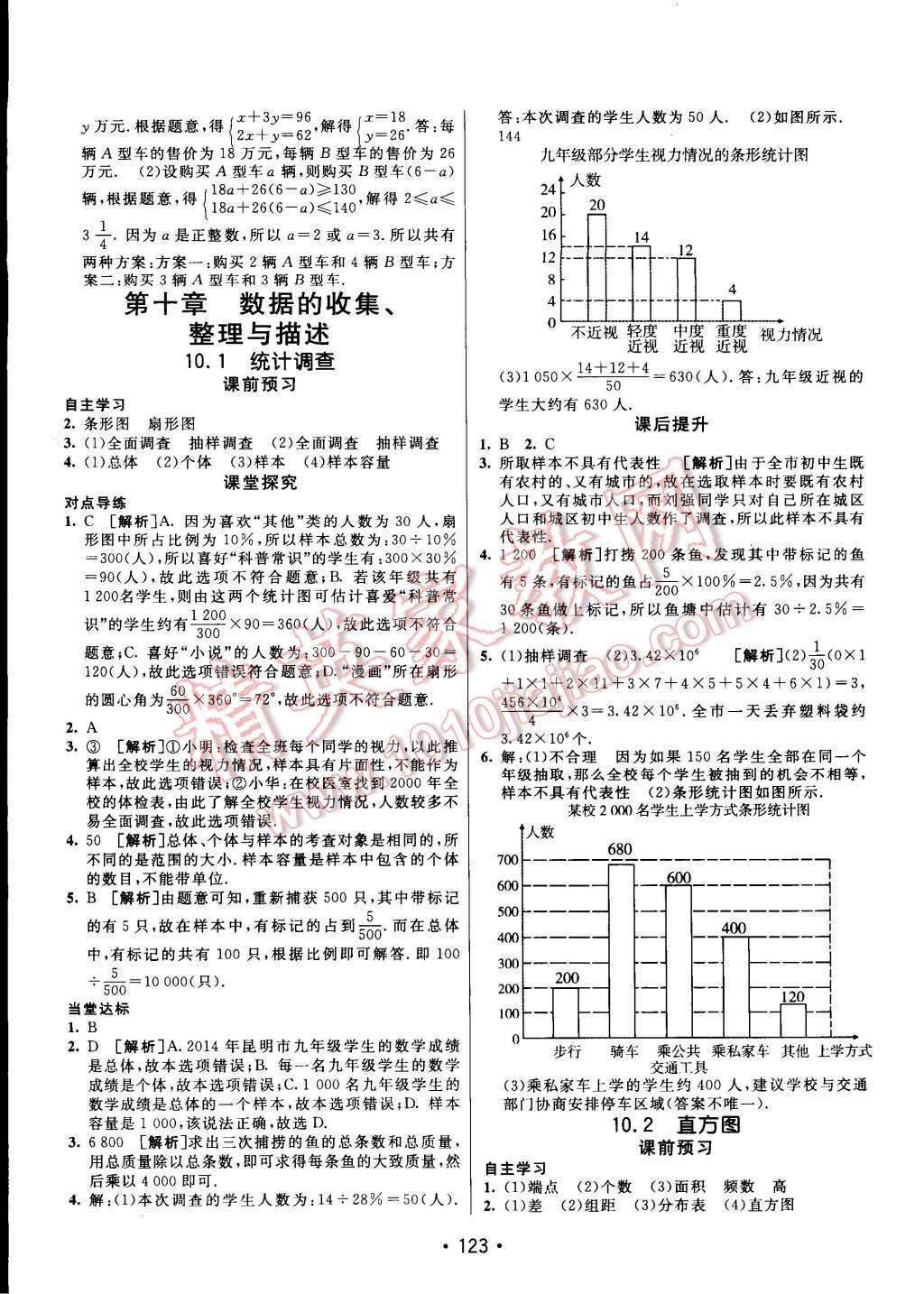 2015年同行学案课堂达标七年级数学下册人教版 第15页