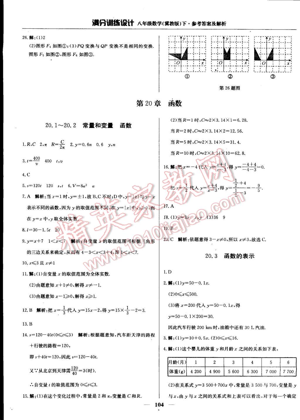 2015年滿分訓(xùn)練設(shè)計(jì)八年級(jí)數(shù)學(xué)下冊(cè)冀教版 第10頁(yè)