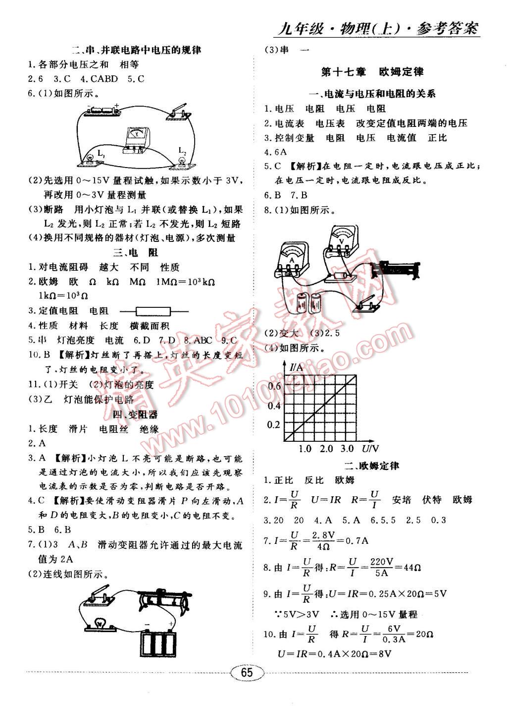 2014年中考考什么高效課堂導(dǎo)學(xué)案九年級物理上冊 第11頁