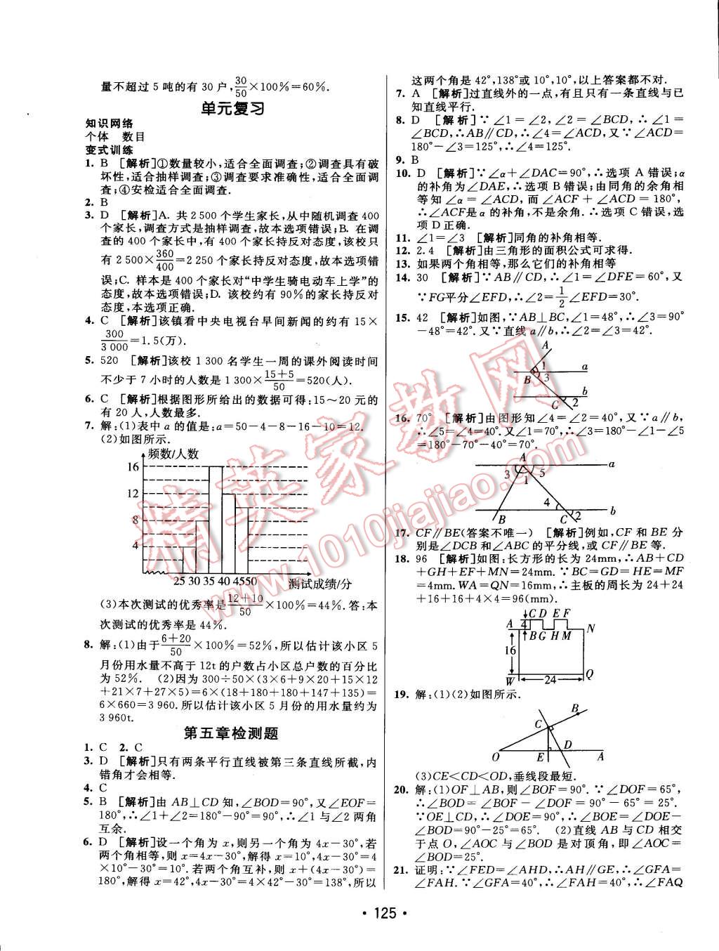 2015年同行学案课堂达标七年级数学下册人教版 第17页