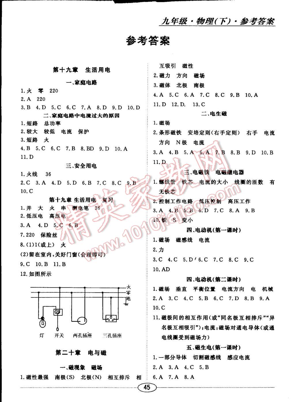 2015年中考考什么高效課堂導(dǎo)學(xué)案九年級物理下冊 第10頁