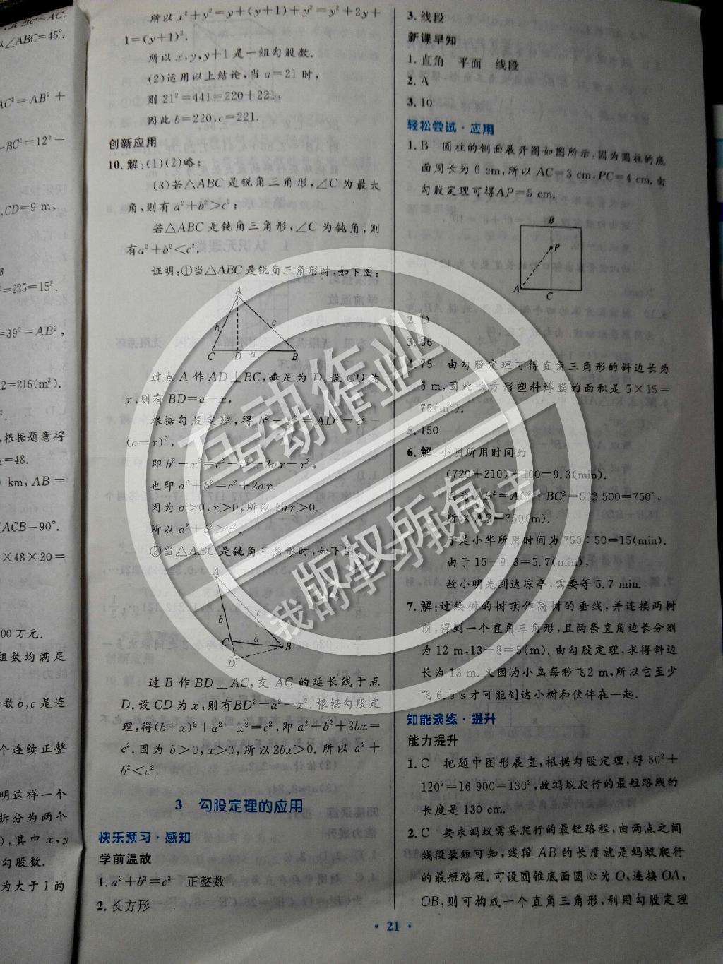 2014年伴你学数学八年级上册北师大版 第39页