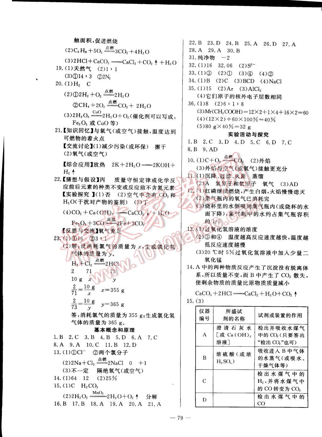 2014年精彩考評單元測評卷九年級化學(xué)上冊人教版 第7頁