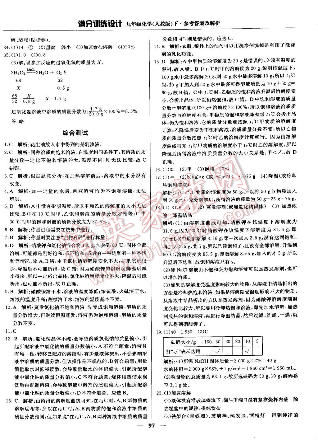 2015年滿分訓(xùn)練設(shè)計(jì)九年級(jí)化學(xué)下冊(cè)人教版 第10頁