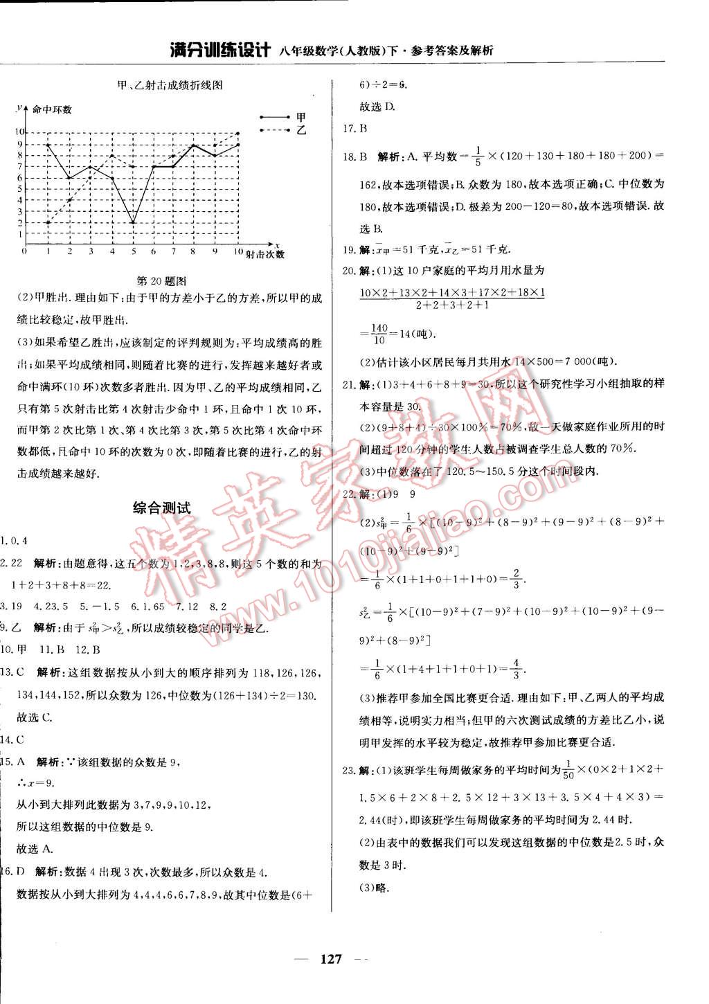 2015年滿分訓(xùn)練設(shè)計八年級數(shù)學(xué)下冊人教版 第32頁